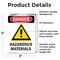 Signmission Hazardous Materials Danger Sign, Vinyl Decal, 3.5in W x 5in L, 2PK OS-2PACK-DS-D-35-V-1315 - alternate 4